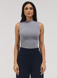 Rib Skinny Top - Light Grey

