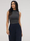 Rib Skinny Top - Dark Grey
