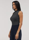 Rib Skinny Top - Dark Grey
