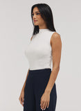 Rib Skinny Top - White
