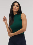 Rib Skinny Top - Dark Green
