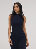 Rib Skinny Top - Black