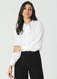 Pintucked Lantern Long Sleeve  Top