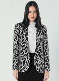 Printed Black And White Trendy Blazer