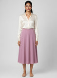 Pink Petite Ponte Stretch Midi Skirt