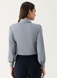 Long Sleeve Collared Gray Shirt