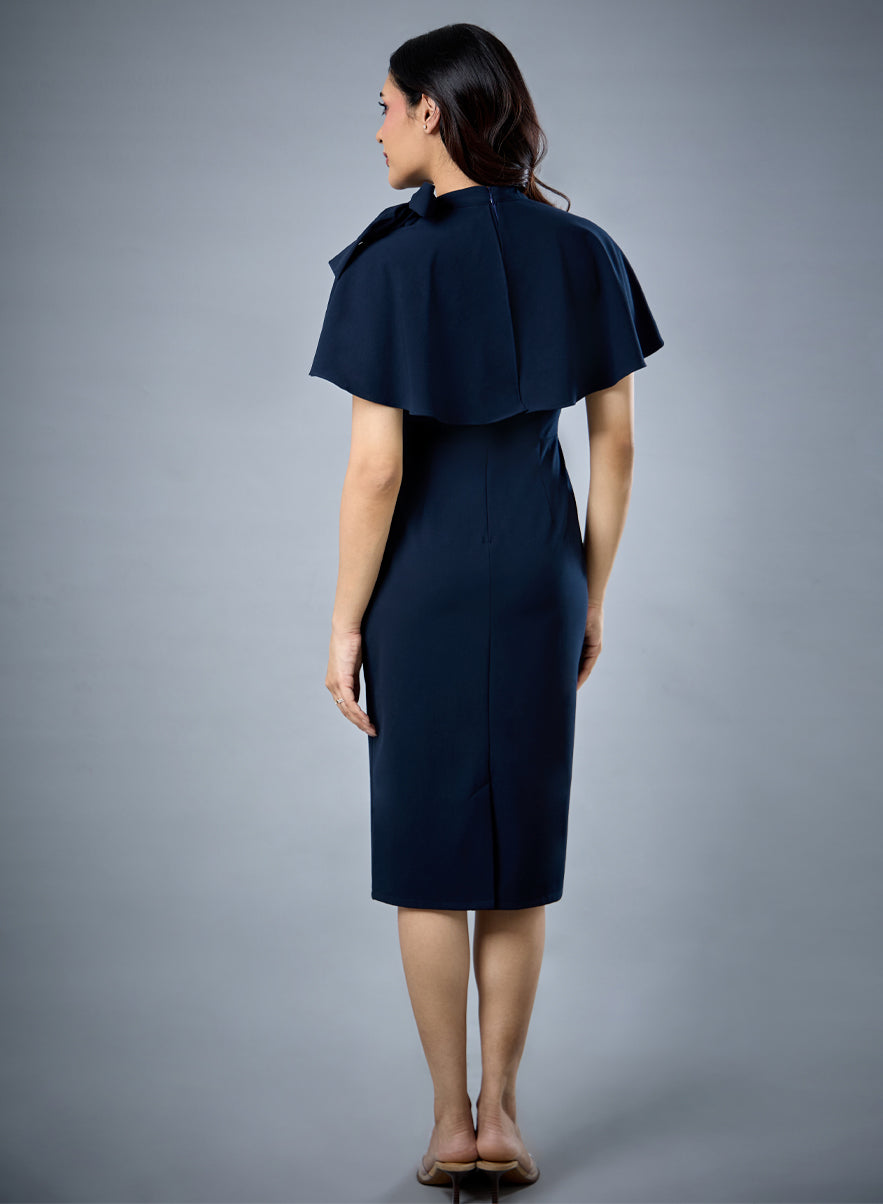 Cape Attached Bodycon Dress