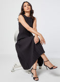 Black Elegant Pleated Formal Skirt