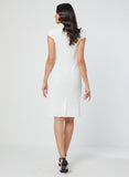White Shift Dress With Flaps