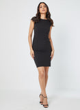 Wide Neck Bodycon Short Sleeve Dress
