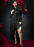 Side High Low Ditsy Print Dress