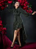 Side High Low Ditsy Print Dress