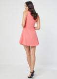 High Neck Formal Pink Dress