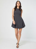 High Neck Formal Grey Dress