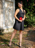 Halter Neck Cotton Mini Dress
