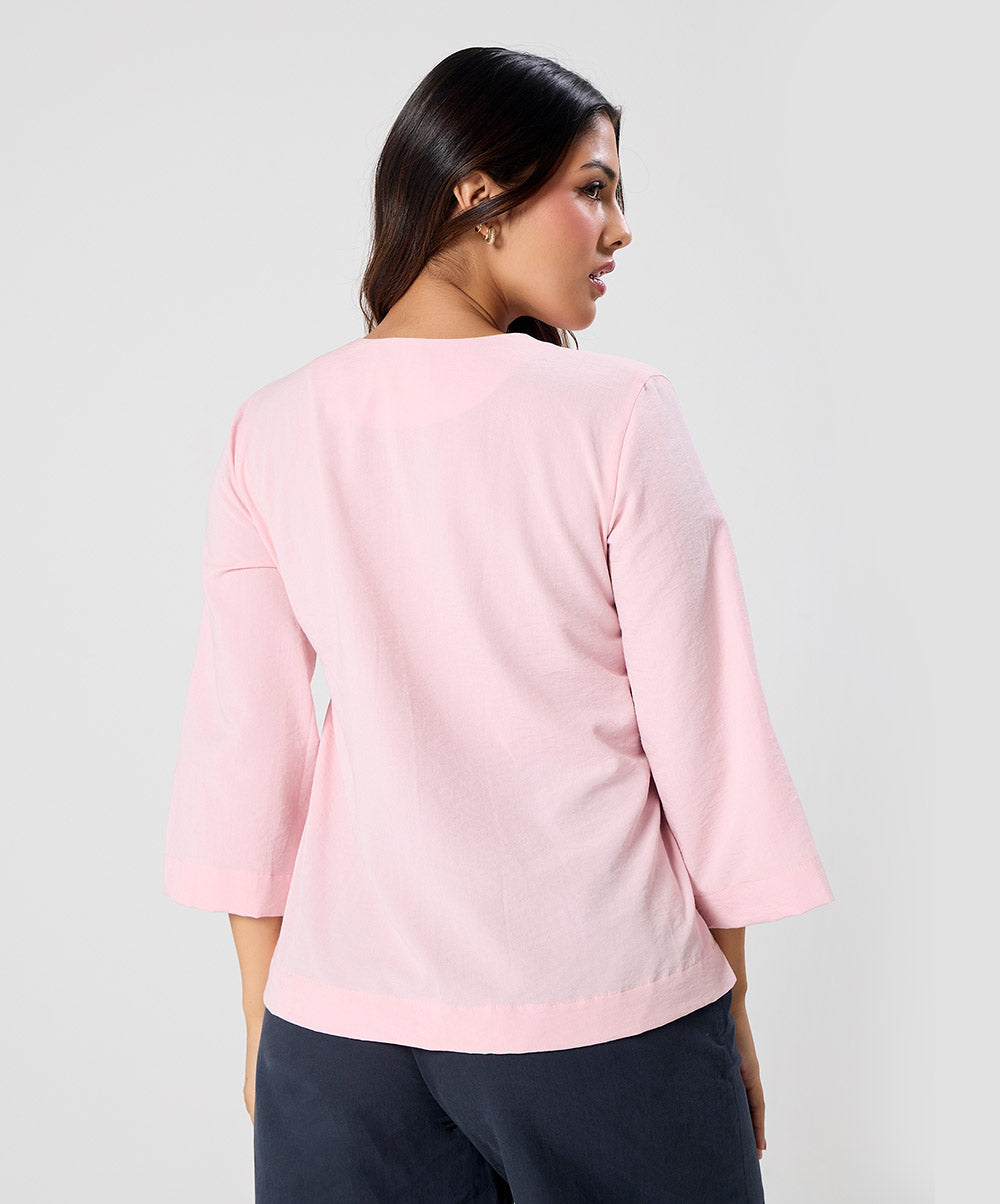 Wrap Around Vneck Cotton Top