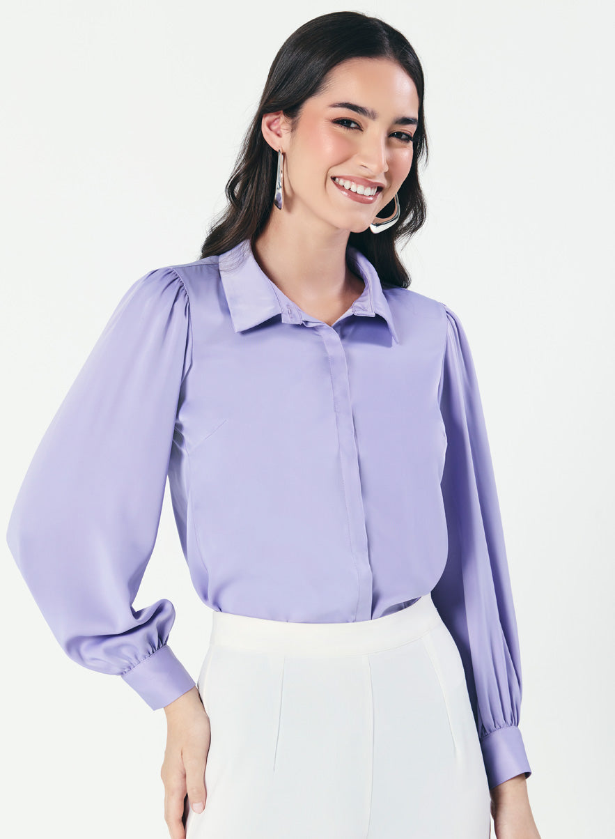 Long Sleeve Collared Shirt