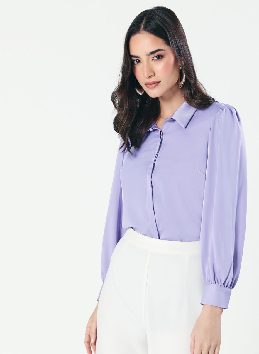 Long Sleeve Collared Shirt