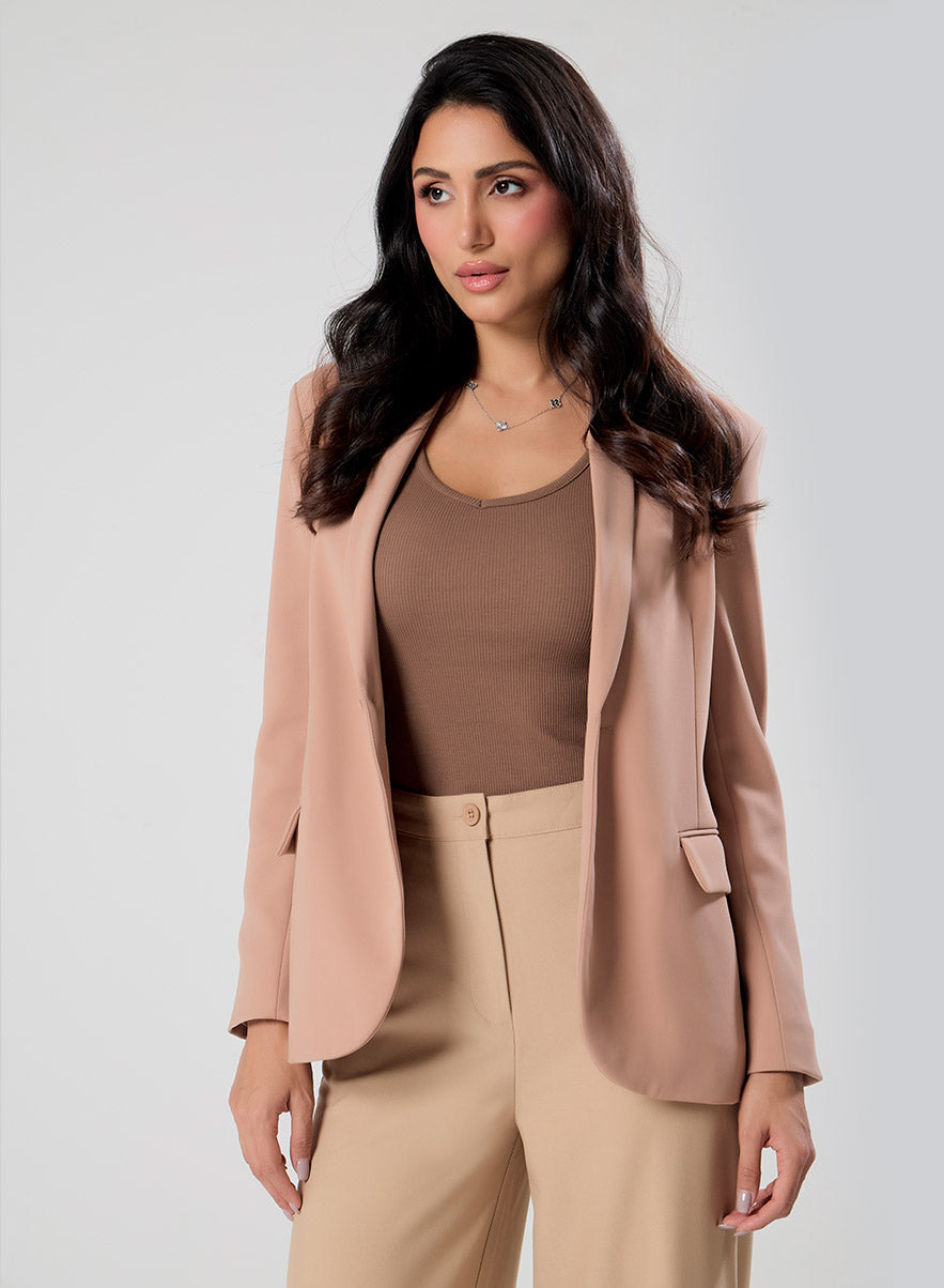 Over Sized Formal Blazer- Brown