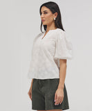 Three Quarter Sleeve Cutlon Top