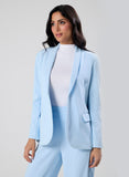 Over Sized Formal Blazer- Sky Blue