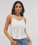 Front Buttoned Delicate Top