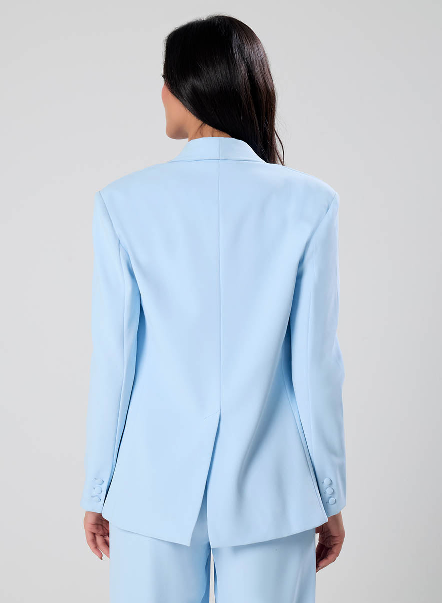 Over Sized Formal Blazer- Sky Blue
