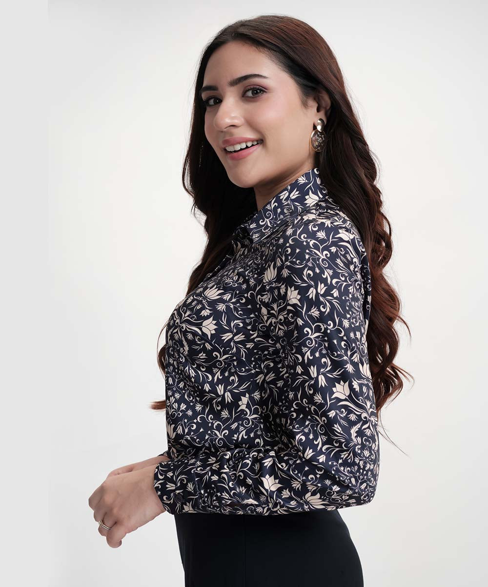 Satin Printed Top