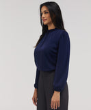 Long Sleeve Neck Detailed Top