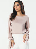 Square Neck Top with Large Sleeve Top