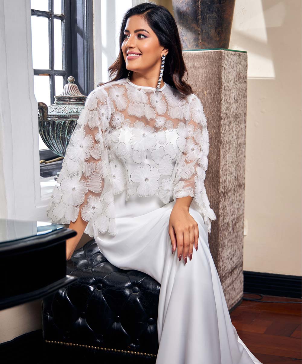 satin dress with mesh top Satin Mesh Dress