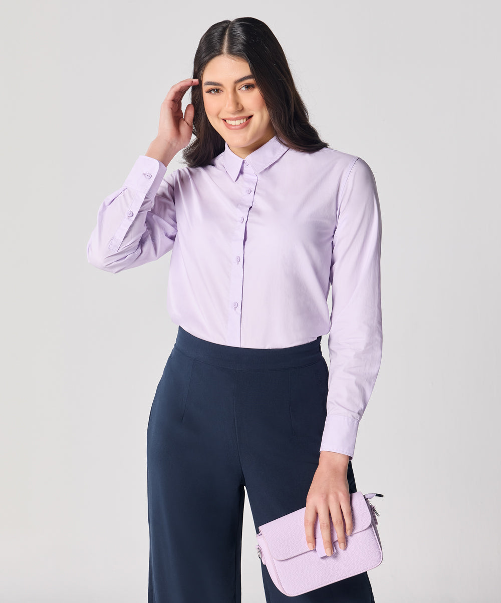 Formal Cotton Lavender Shirt