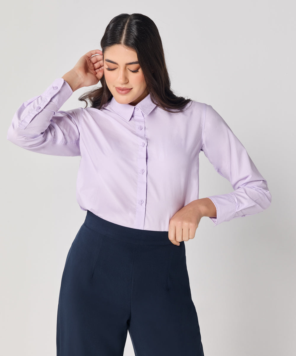 Formal Cotton Lavender Shirt