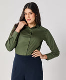 Formal Cotton Dark Green Shirt