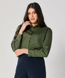 Formal Cotton Dark Green Shirt