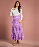 Butterfly Wings Printed Chiffon Skirt