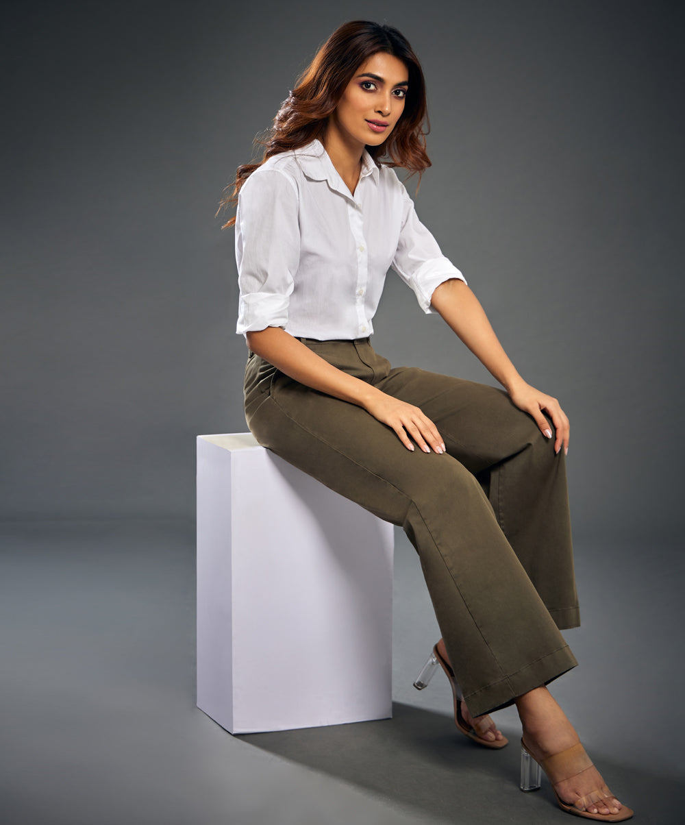 Khaki Twill Formal Pant