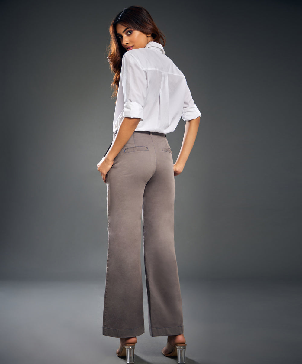 Grey Twill Formal Pant