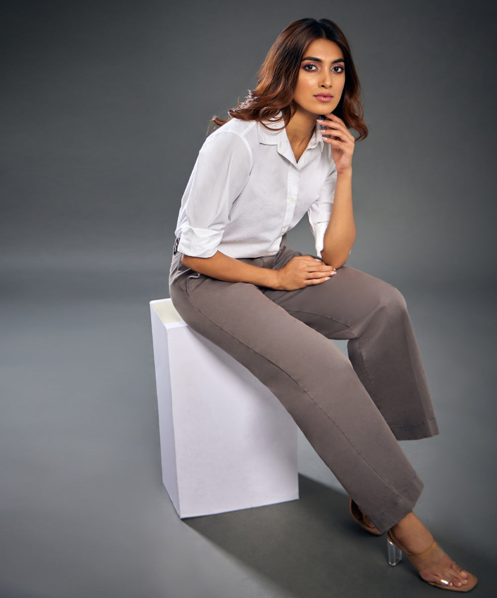 Grey Twill Formal Pant