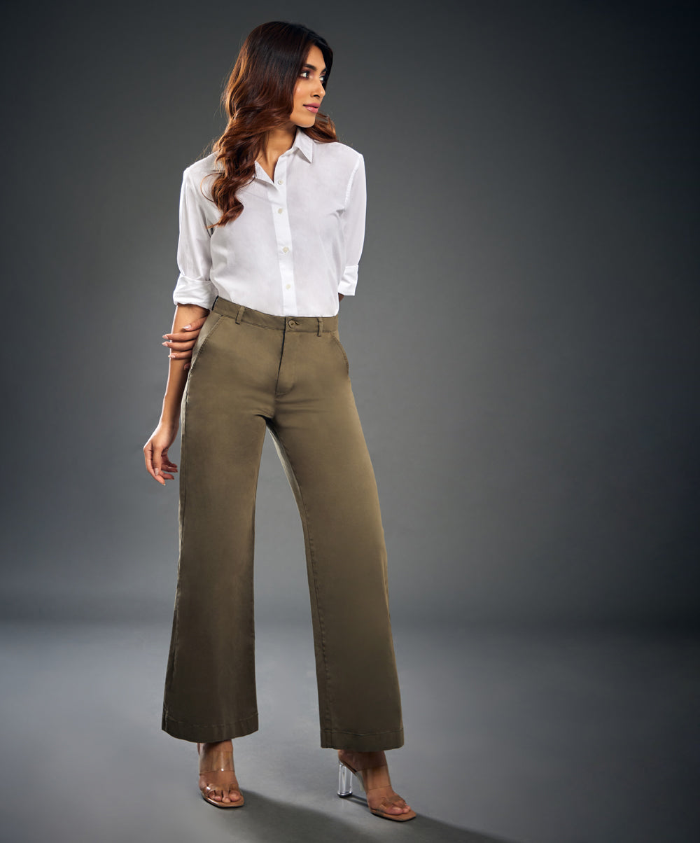 Khaki Twill Formal Pant