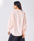 Mandarin  Collar Cotton Oversized Shirt- Light Pink