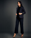 Linen Basic Formal Black Jacket