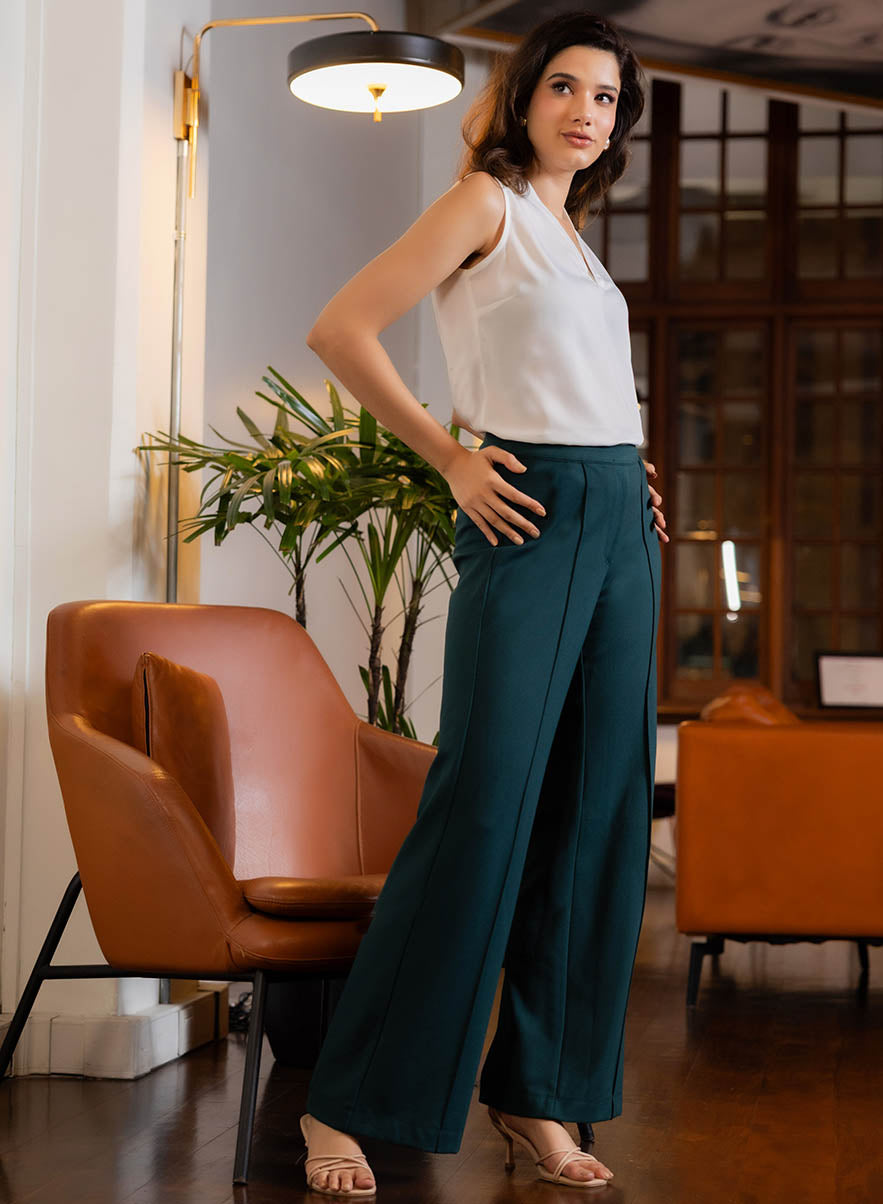 Flared Ponte Trouser