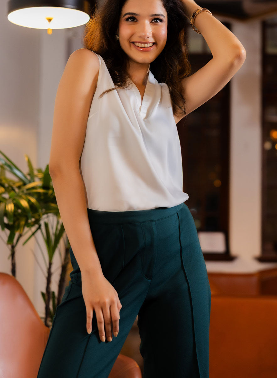 Flared Ponte Trouser