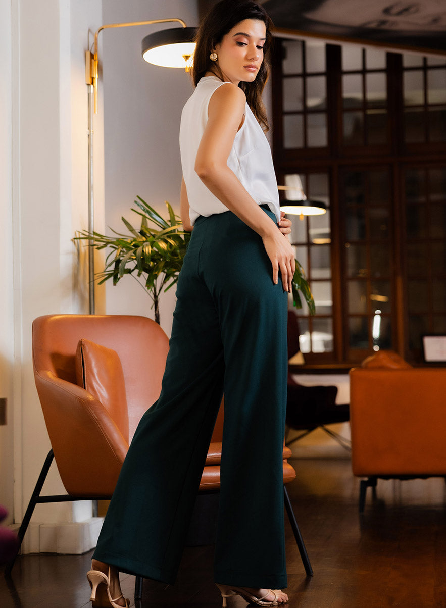 Flared Ponte Trouser