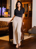 Flared Forlmal High Waist Pant