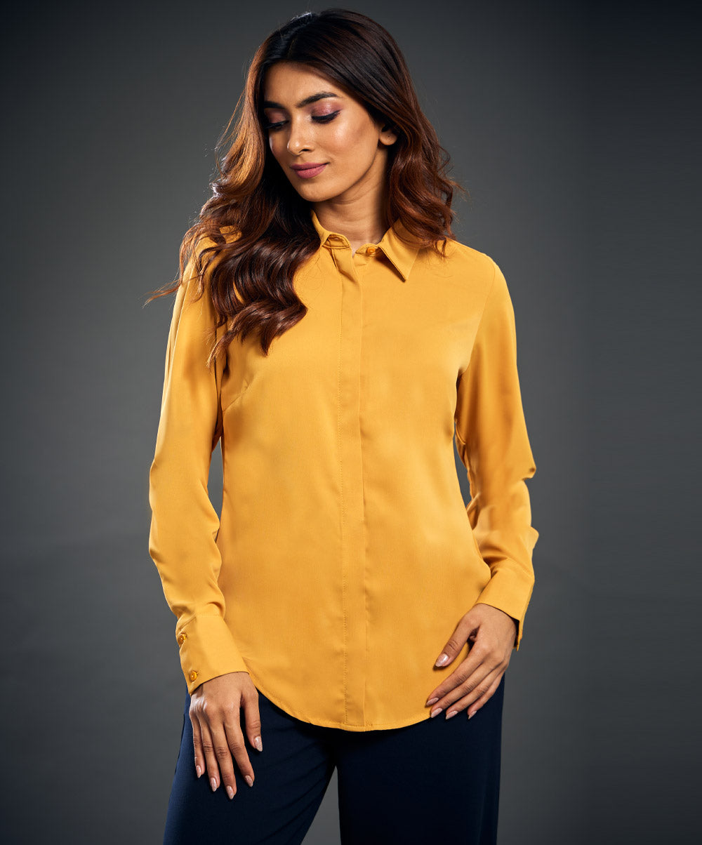 Classic Curved Yellow Shirt