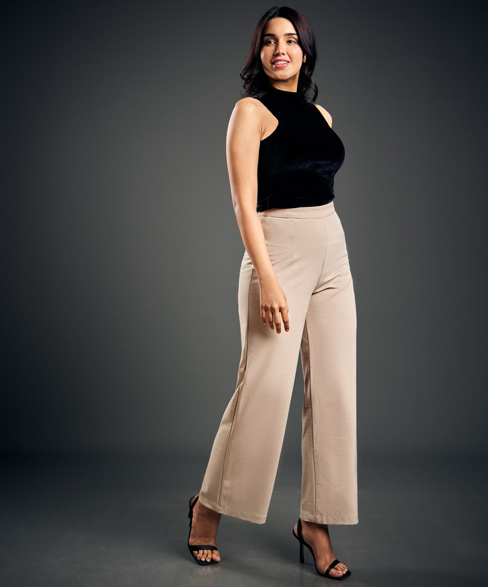 Flared Out Formal Beige Pant