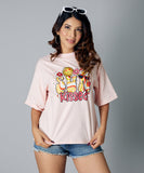 sun kissed oversize light pink tshirt