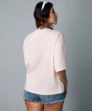 sun kissed oversize light pink tshirt